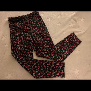 Forever 21 cherry printed pants